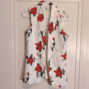 NWT Ovi Floral Lined Jacket Vest size small
